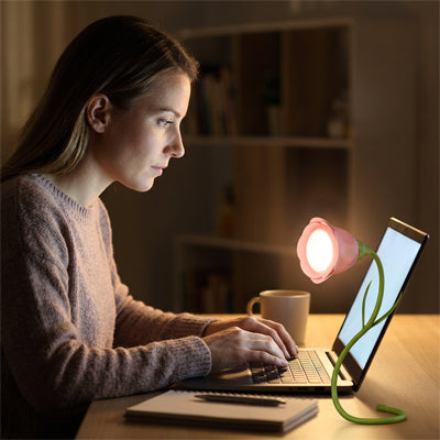 tige flexible femme absorbe travail lampe led de chevet